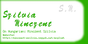 szilvia minczent business card